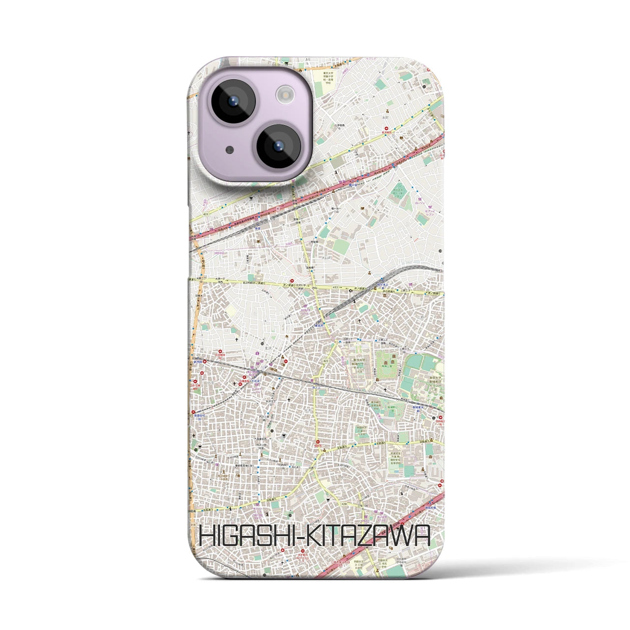 【東北沢(東京都)】地図柄iPhoneケース(バックカバータイプ)