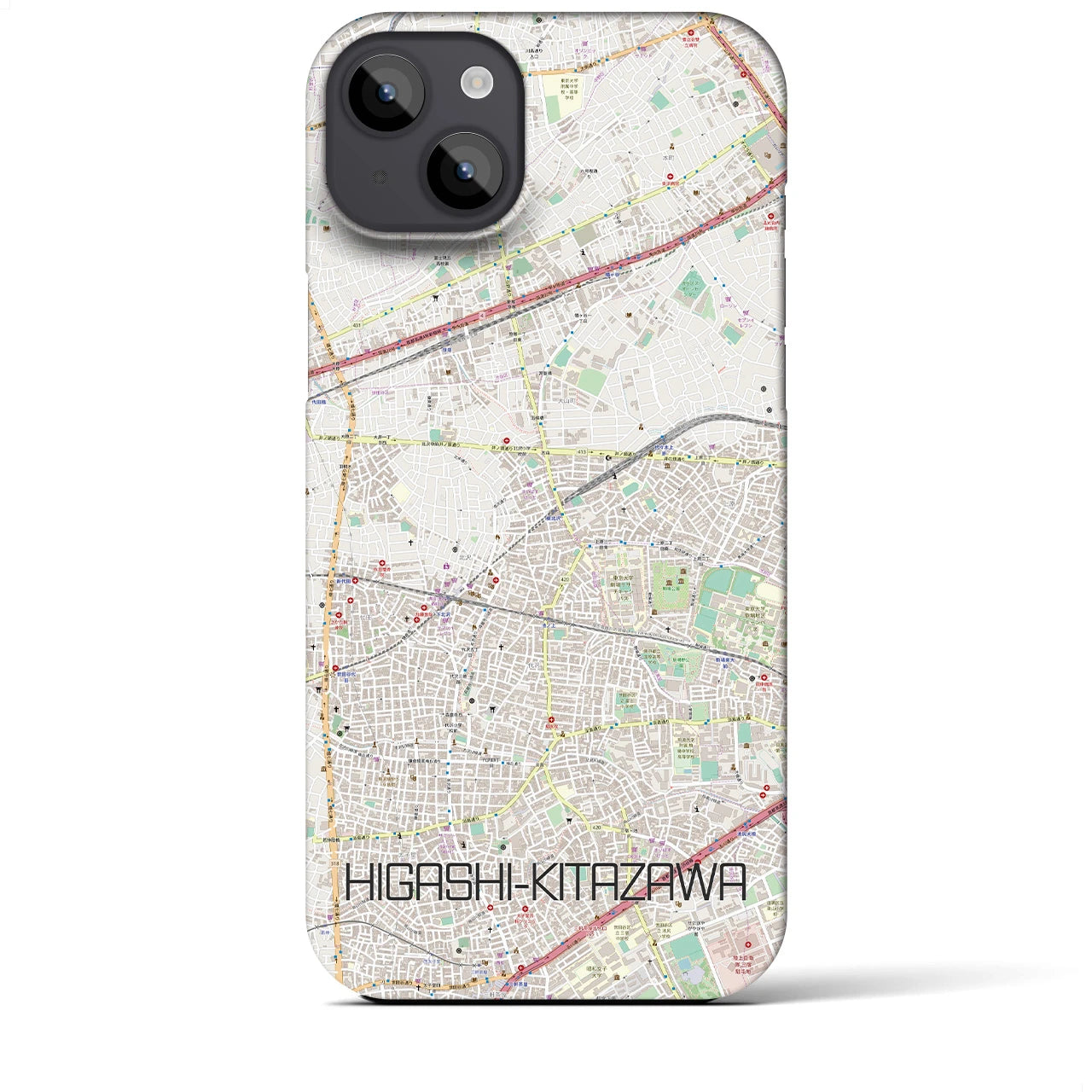 【東北沢(東京都)】地図柄iPhoneケース(バックカバータイプ)