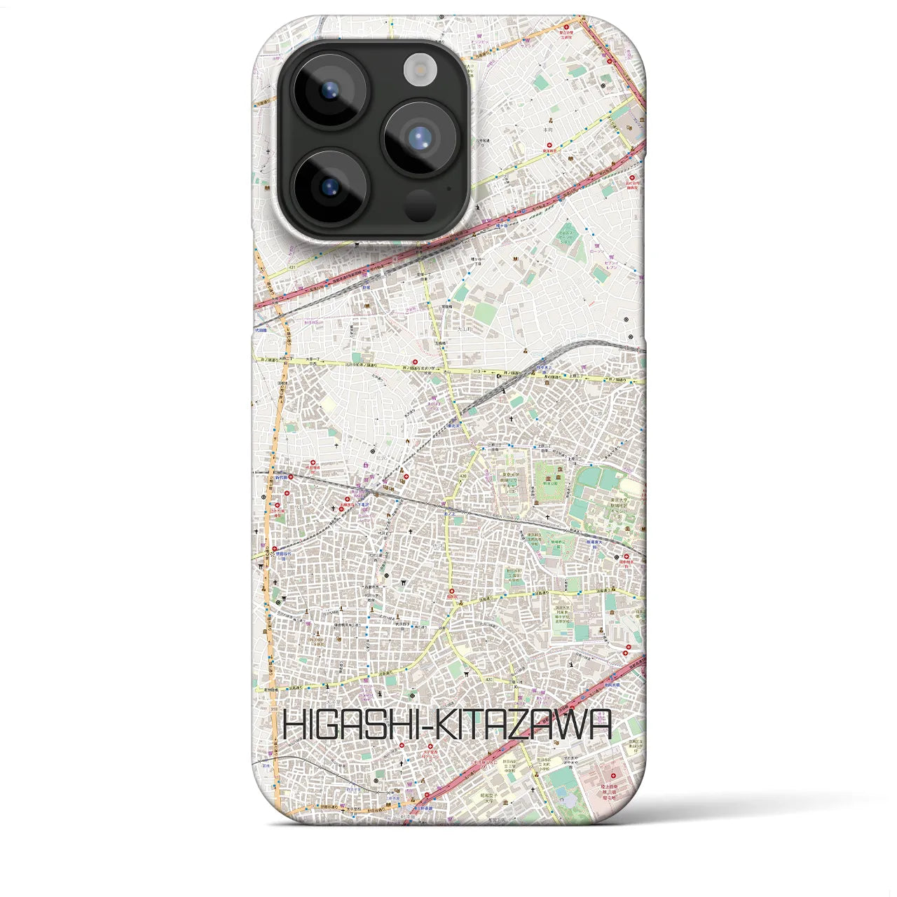 【東北沢(東京都)】地図柄iPhoneケース(バックカバータイプ)