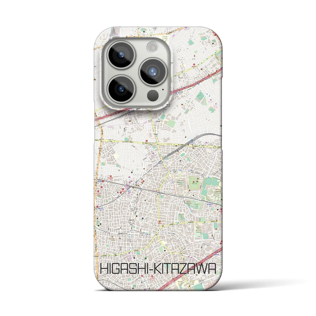 【東北沢(東京都)】地図柄iPhoneケース(バックカバータイプ)