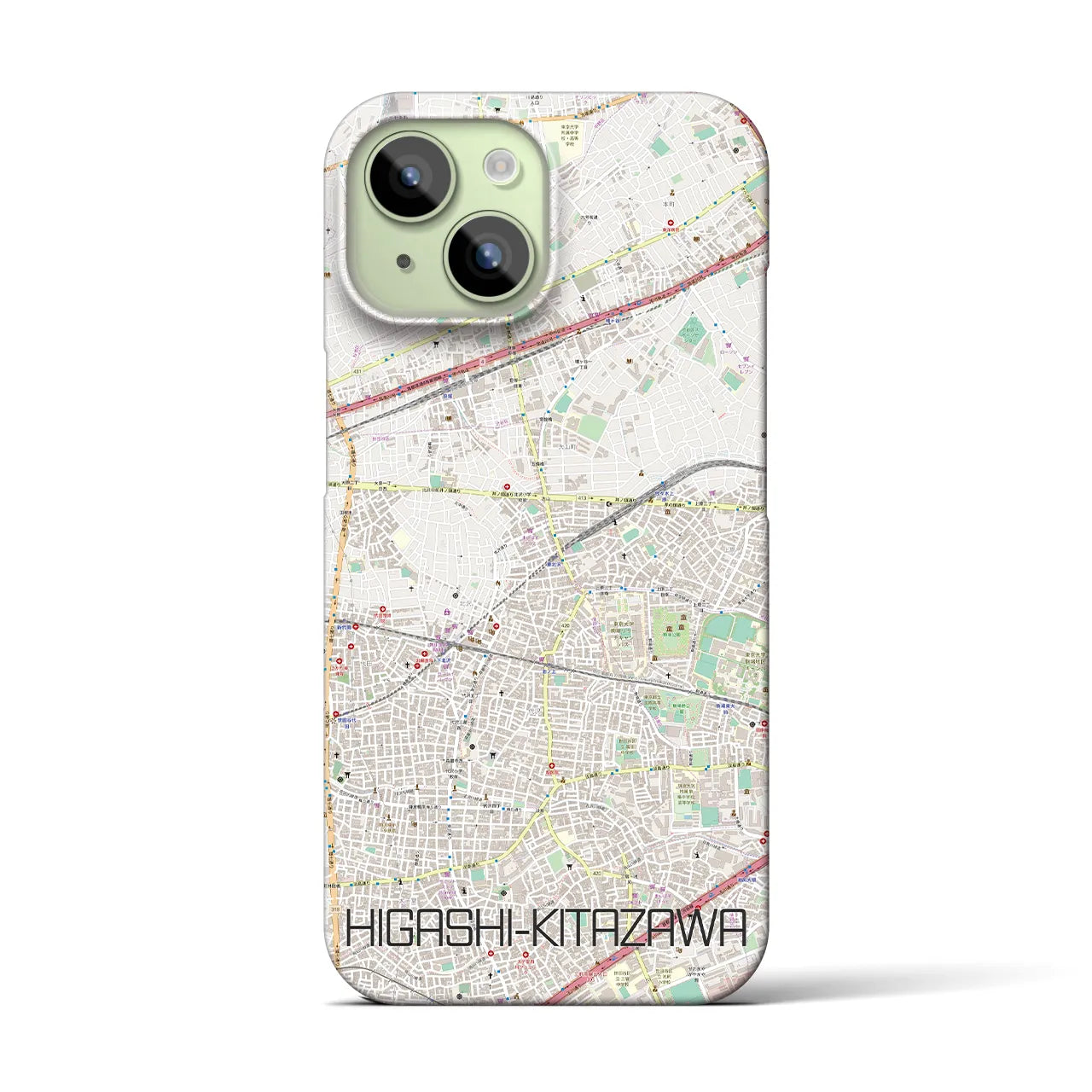 【東北沢(東京都)】地図柄iPhoneケース(バックカバータイプ)
