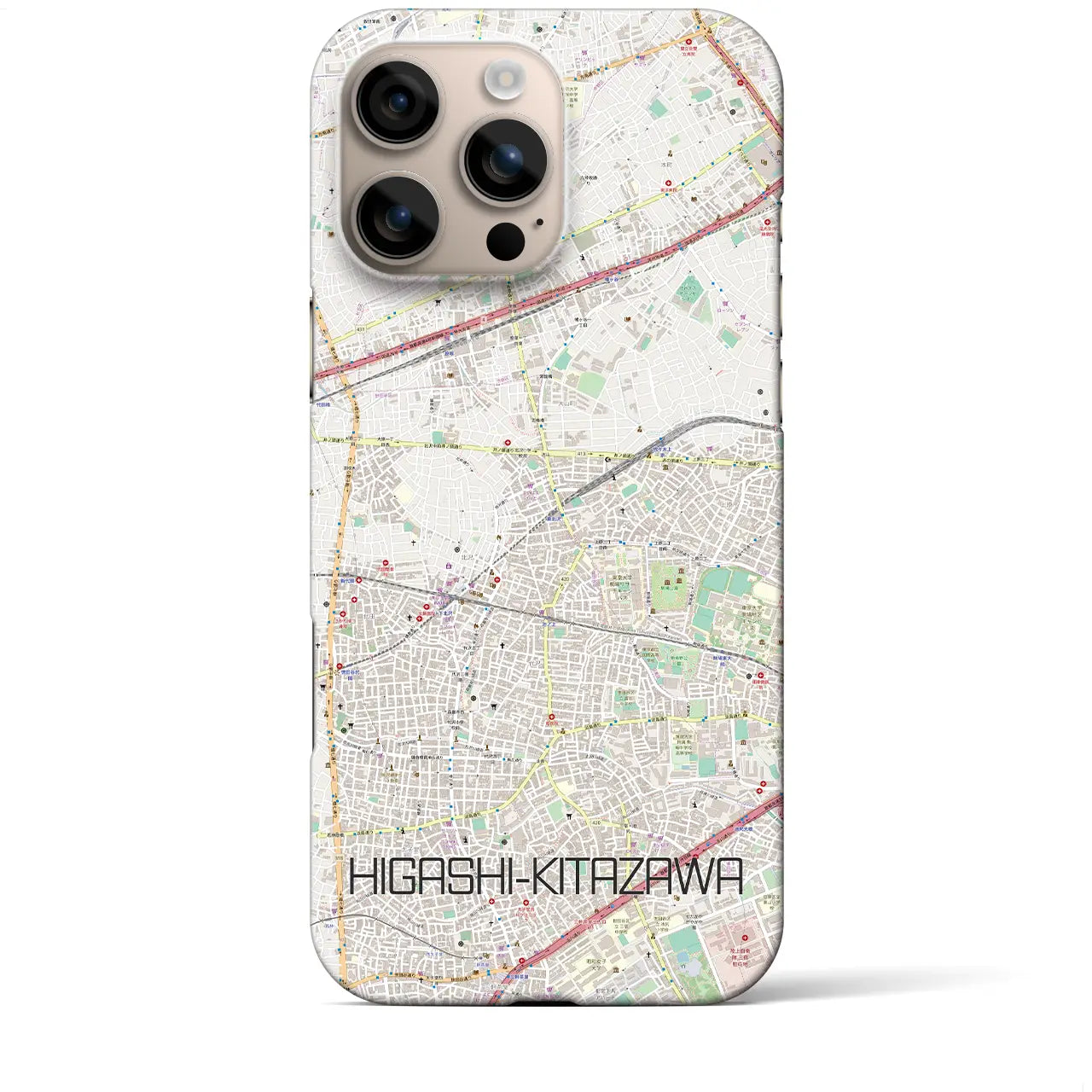 【東北沢(東京都)】地図柄iPhoneケース(バックカバータイプ)