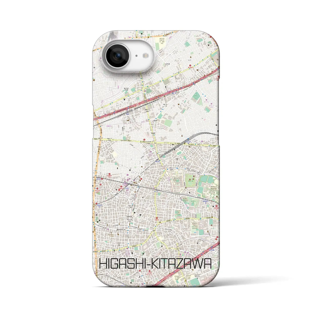 【東北沢(東京都)】地図柄iPhoneケース(バックカバータイプ)