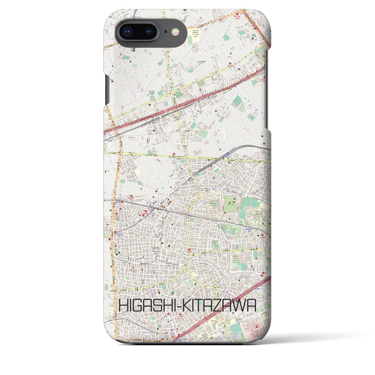 【東北沢(東京都)】地図柄iPhoneケース(バックカバータイプ)