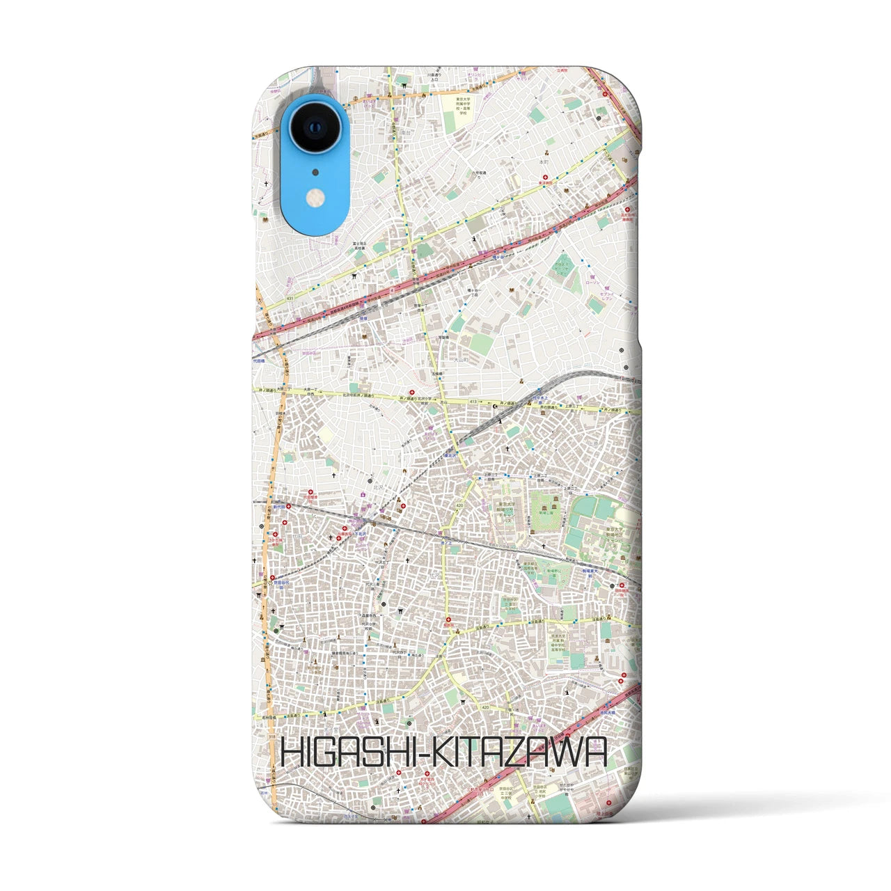 【東北沢(東京都)】地図柄iPhoneケース(バックカバータイプ)