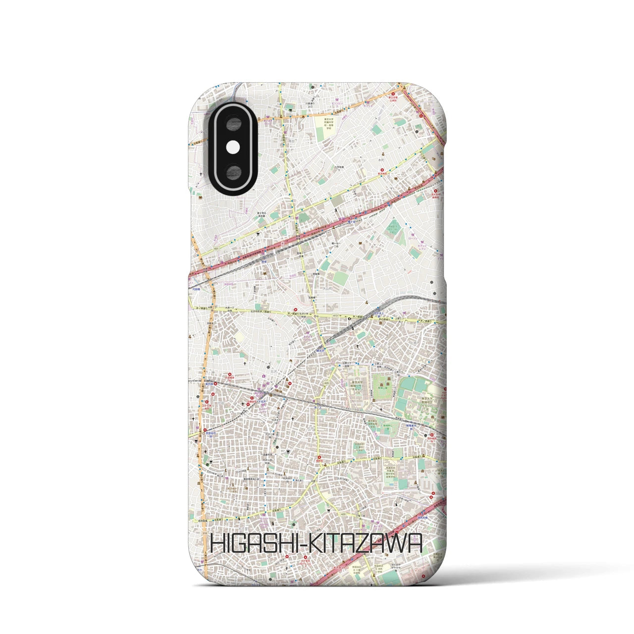 【東北沢(東京都)】地図柄iPhoneケース(バックカバータイプ)