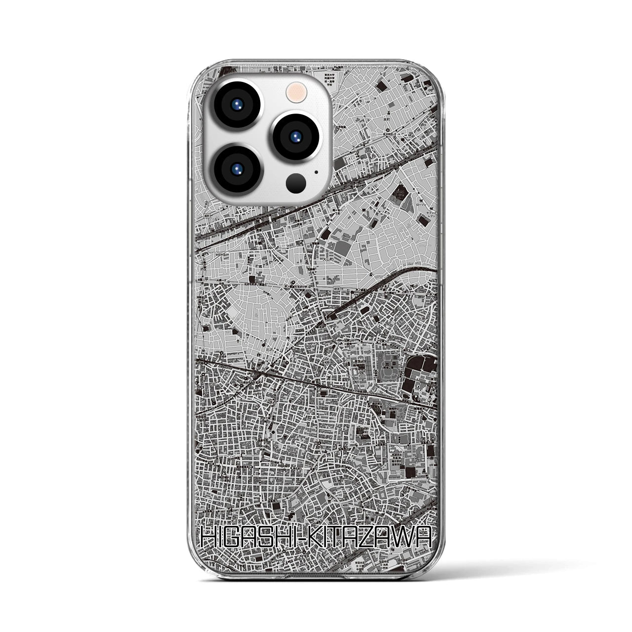 【東北沢(東京都)】地図柄iPhoneケース(クリアタイプ)