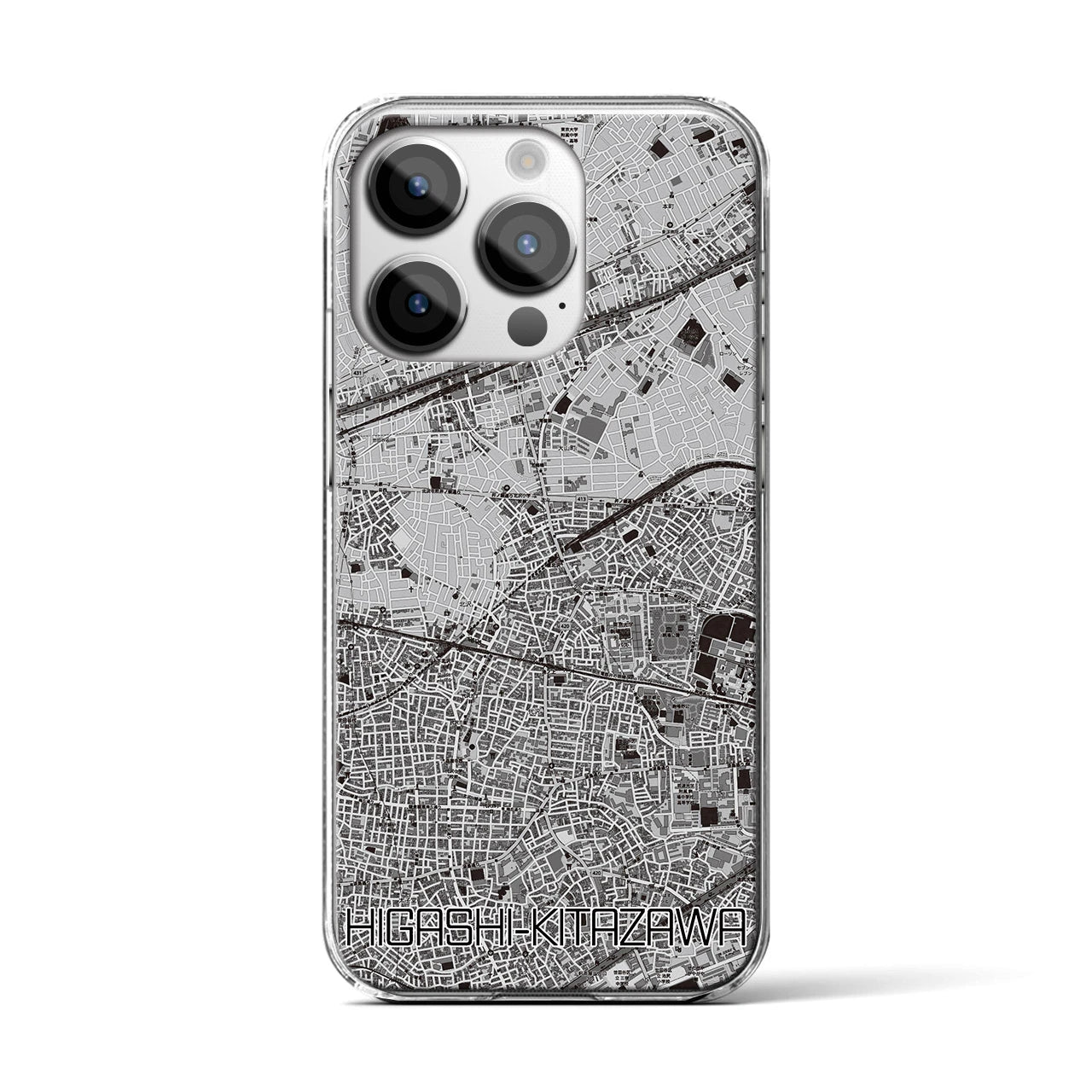 【東北沢(東京都)】地図柄iPhoneケース(クリアタイプ)