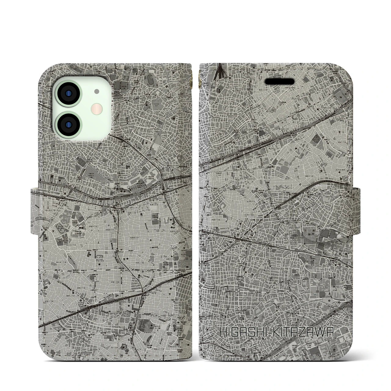 【東北沢(東京都)】地図柄iPhoneケース(手帳タイプ)