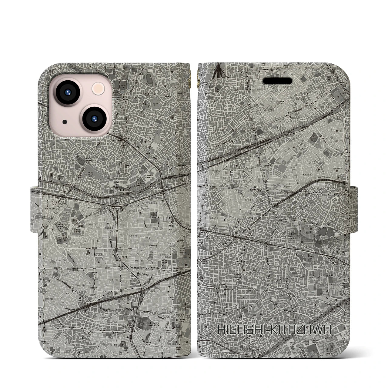 【東北沢(東京都)】地図柄iPhoneケース(手帳タイプ)