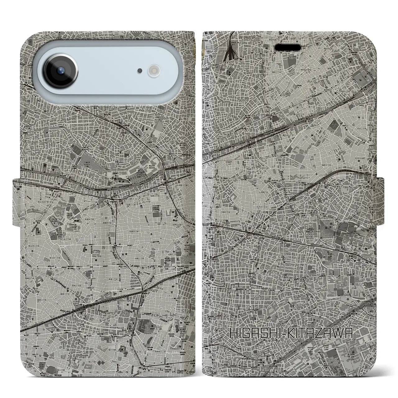 【東北沢(東京都)】地図柄iPhoneケース(手帳タイプ)