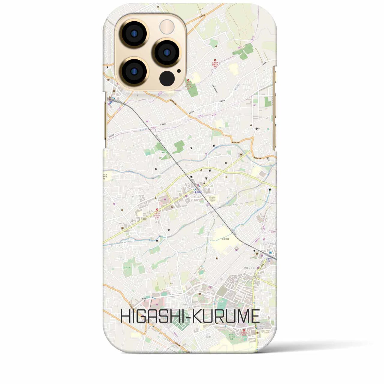 【東久留米(東京都)】地図柄iPhoneケース(バックカバータイプ)