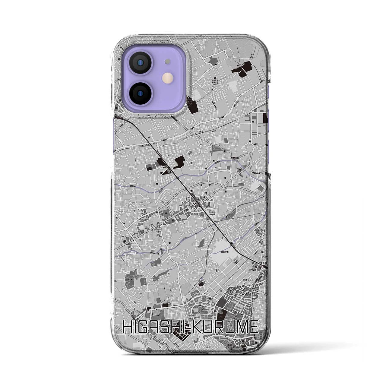 【東久留米(東京都)】地図柄iPhoneケース(クリアタイプ)