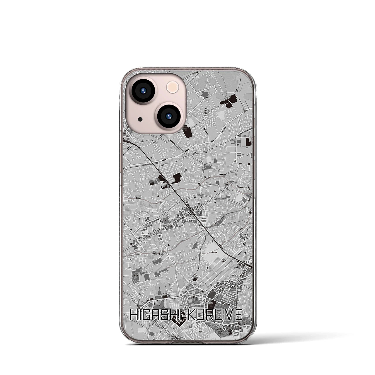 【東久留米(東京都)】地図柄iPhoneケース(クリアタイプ)