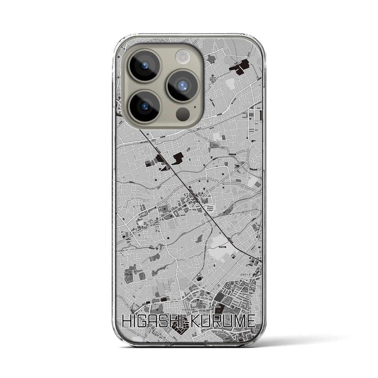 【東久留米(東京都)】地図柄iPhoneケース(クリアタイプ)