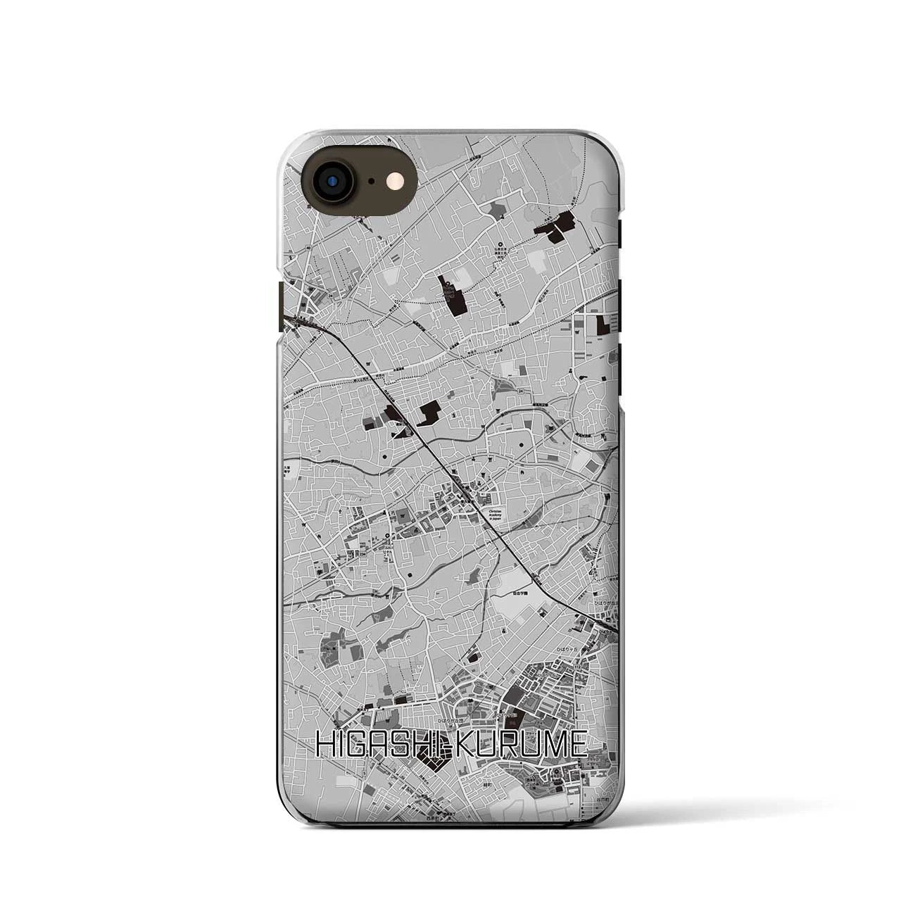 【東久留米(東京都)】地図柄iPhoneケース(クリアタイプ)
