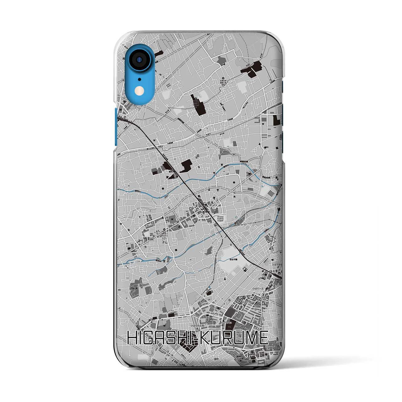 【東久留米(東京都)】地図柄iPhoneケース(クリアタイプ)