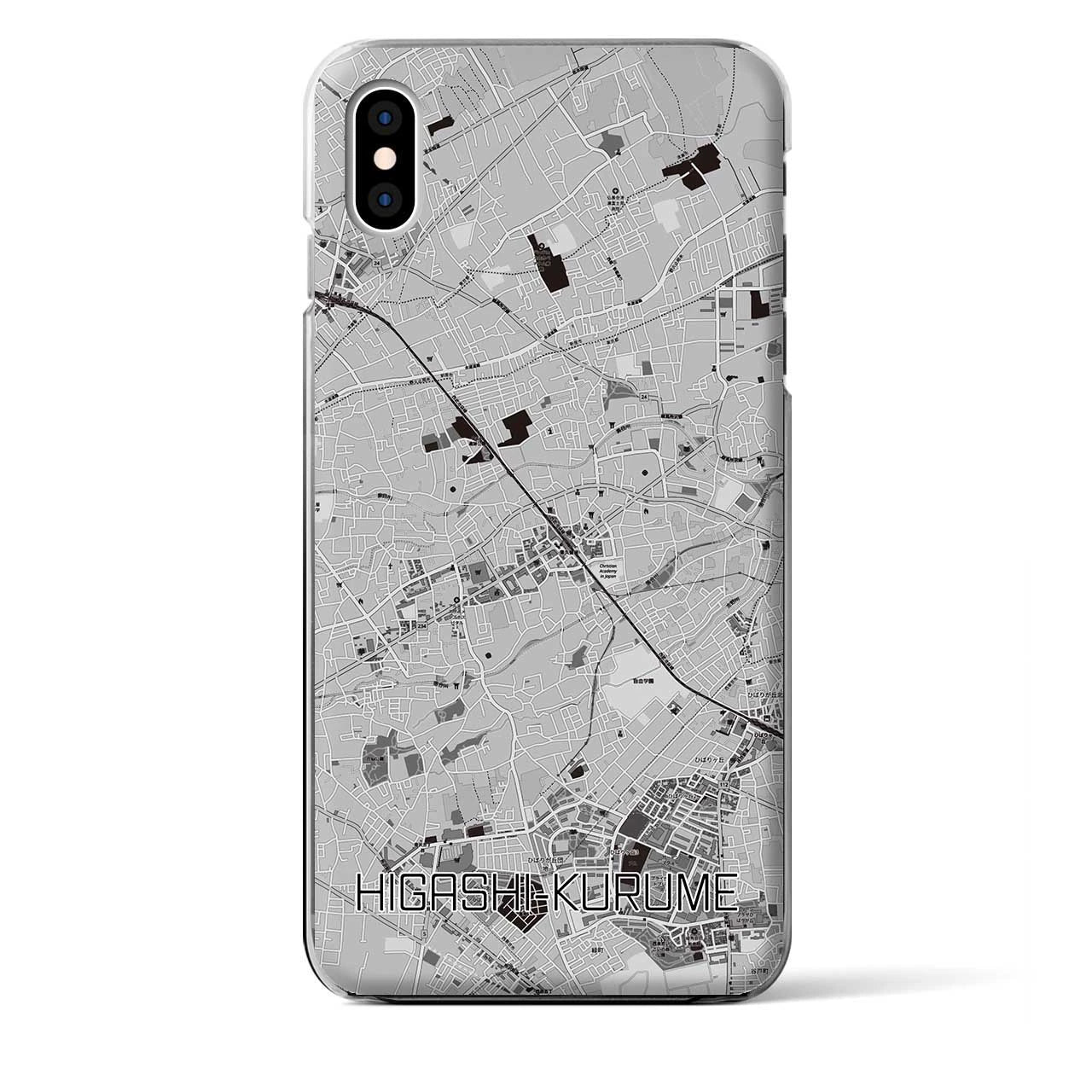 【東久留米(東京都)】地図柄iPhoneケース(クリアタイプ)