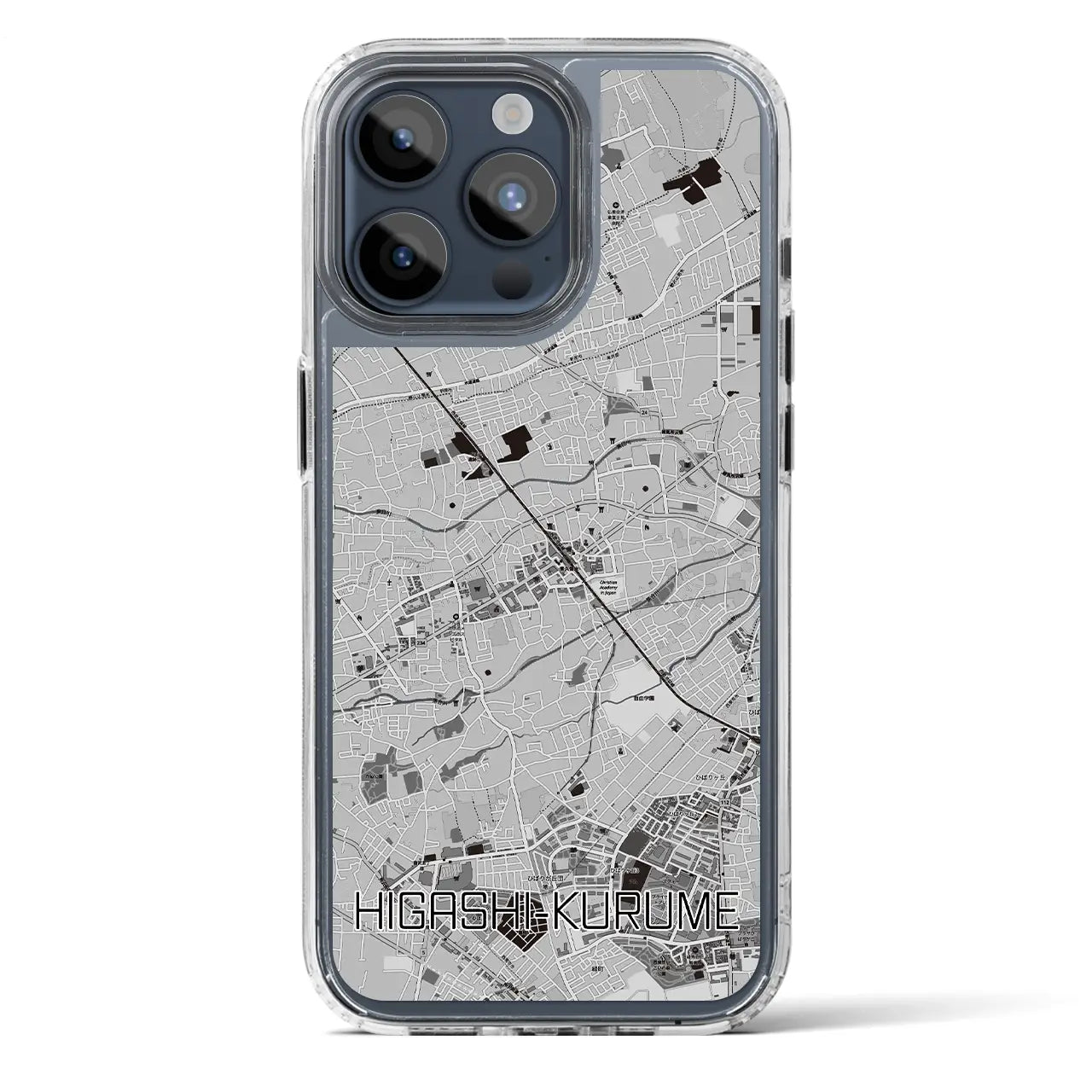 【東久留米(東京都)】地図柄iPhoneケース(MagSafeタイプ)