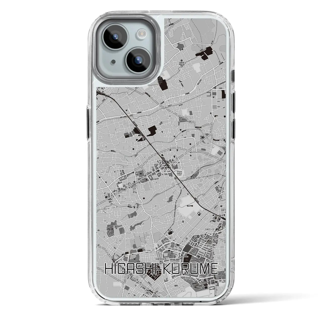 【東久留米(東京都)】地図柄iPhoneケース(MagSafeタイプ)