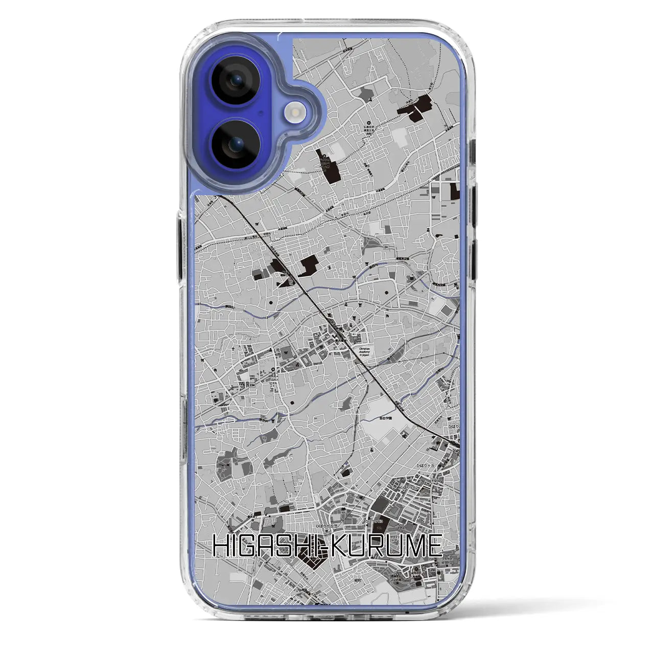 【東久留米(東京都)】地図柄iPhoneケース(MagSafeタイプ)