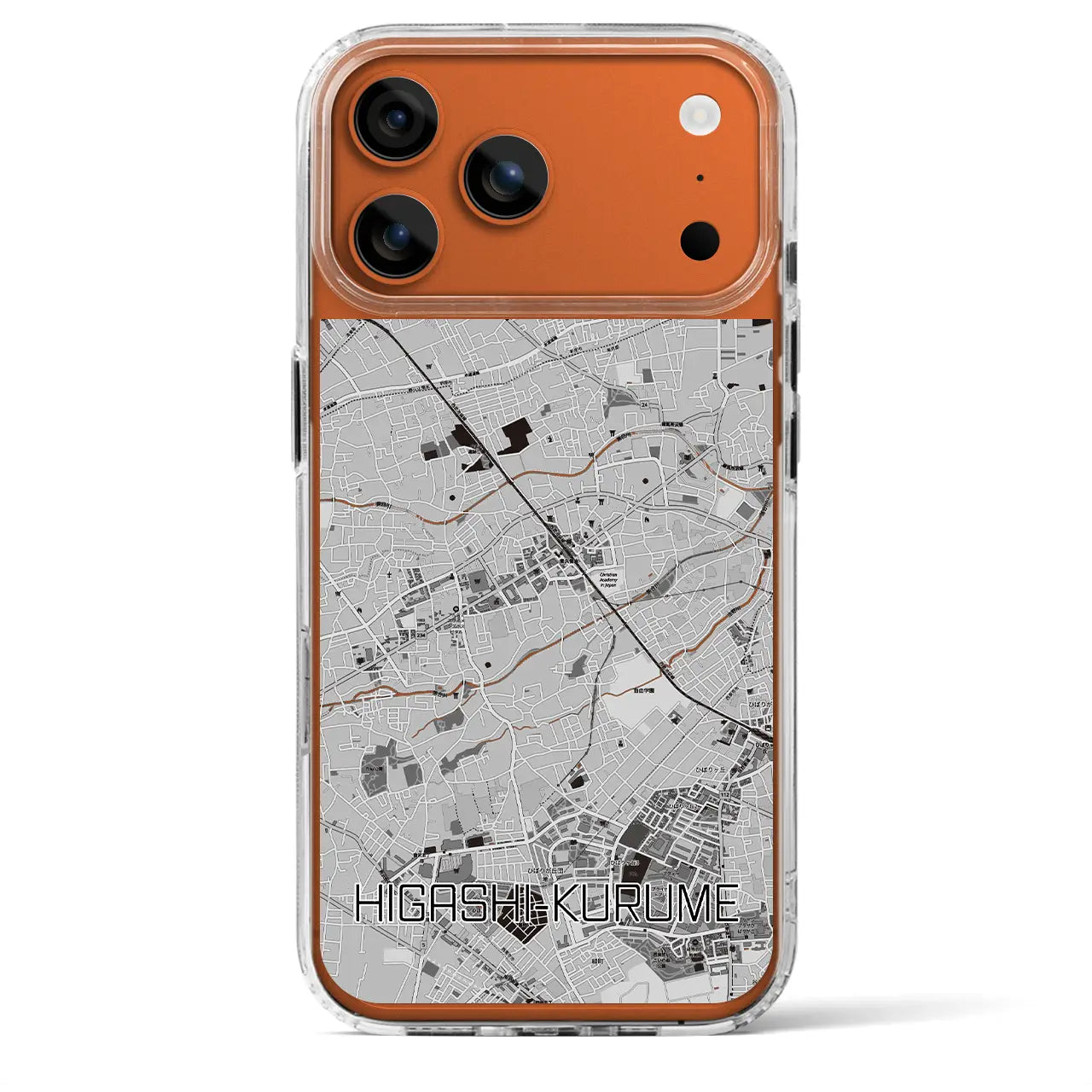 【東久留米(東京都)】地図柄iPhoneケース(MagSafeタイプ)