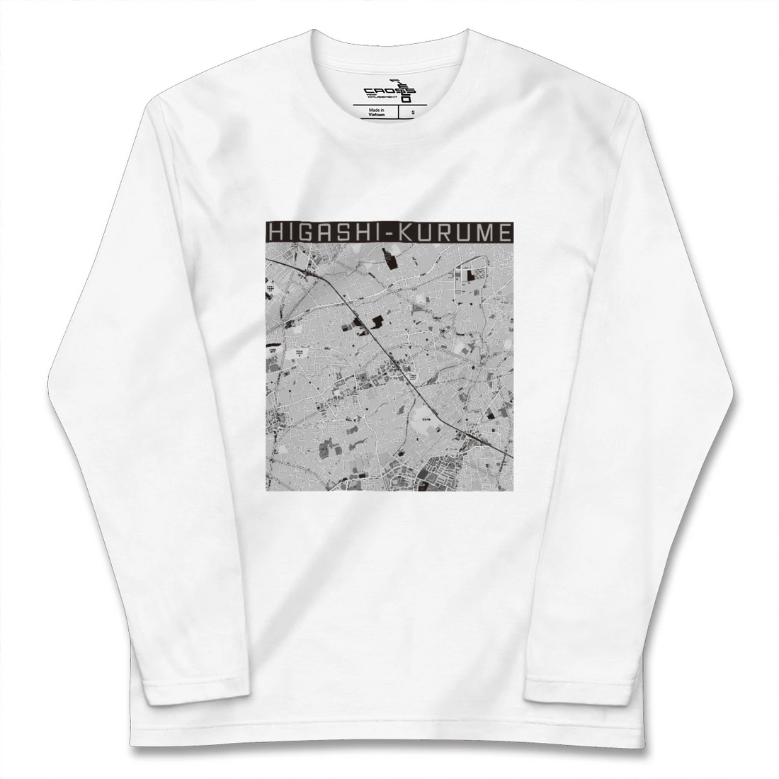 【東久留米(東京都)】地図柄ロングスリーブTシャツ