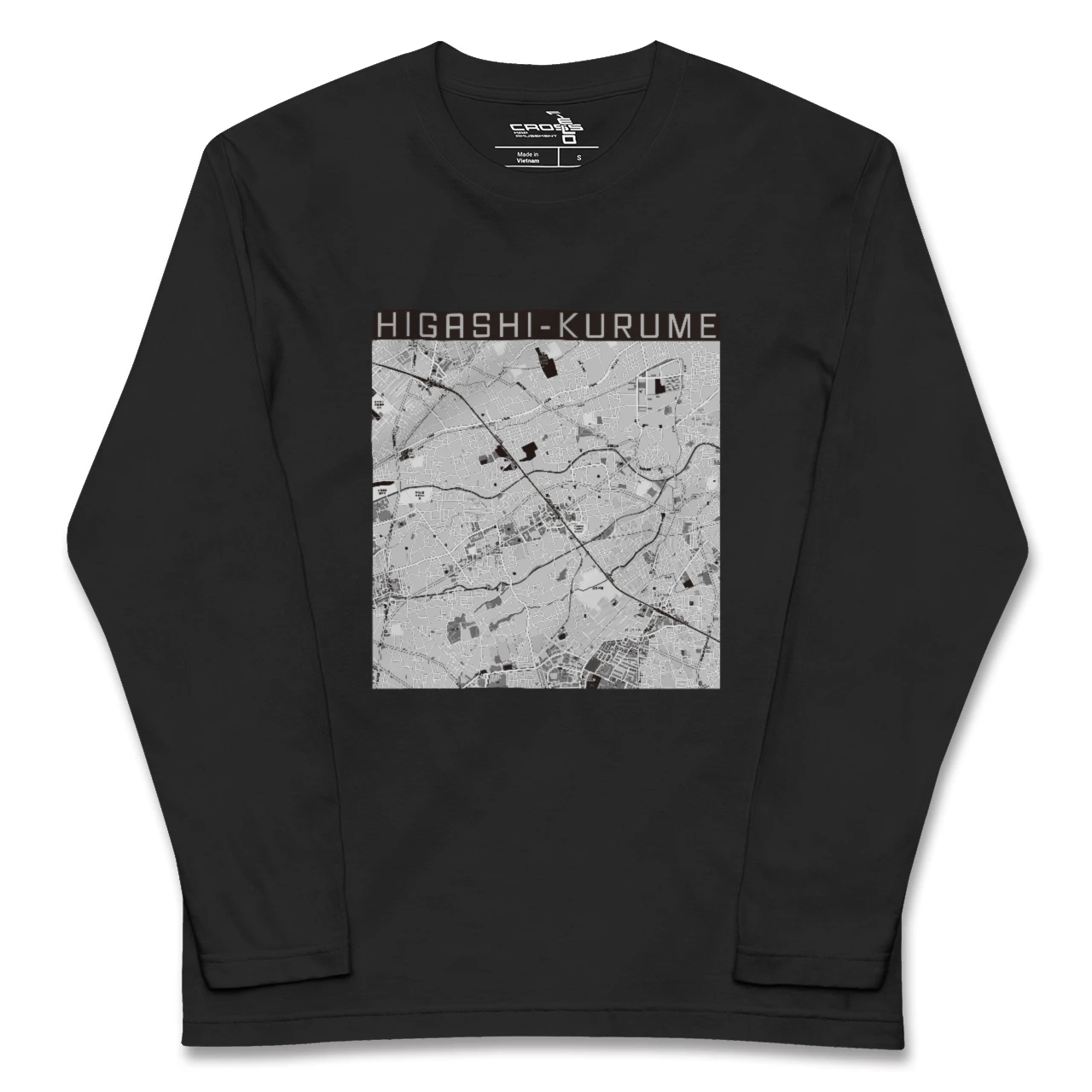【東久留米(東京都)】地図柄ロングスリーブTシャツ