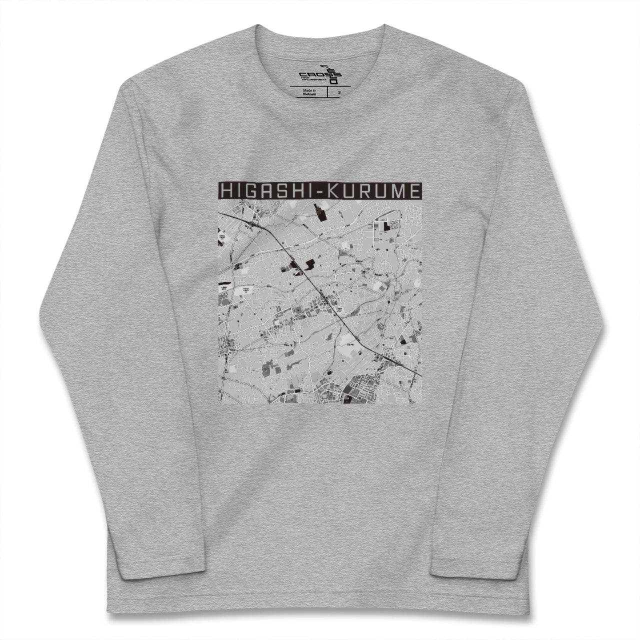 【東久留米(東京都)】地図柄ロングスリーブTシャツ