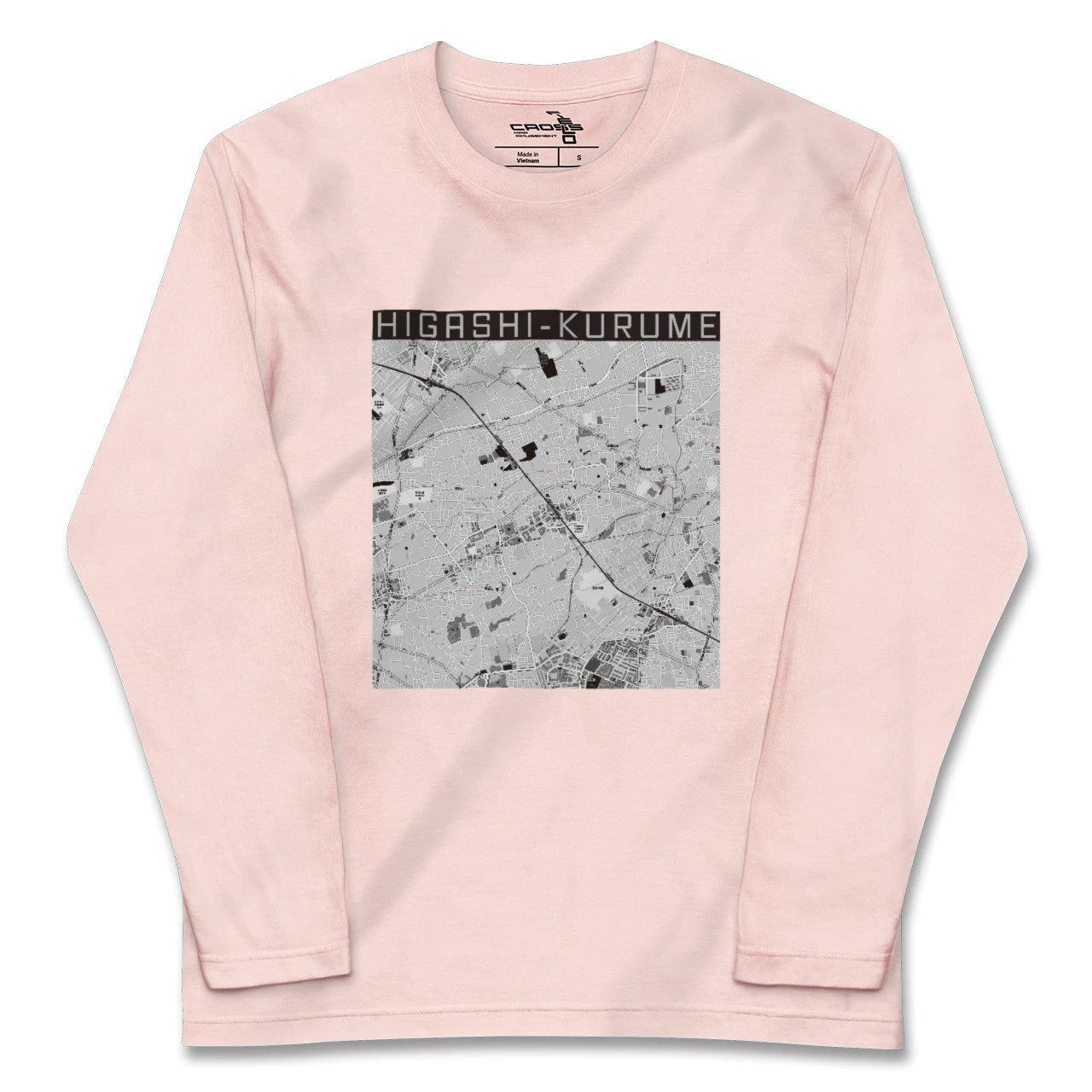 【東久留米(東京都)】地図柄ロングスリーブTシャツ