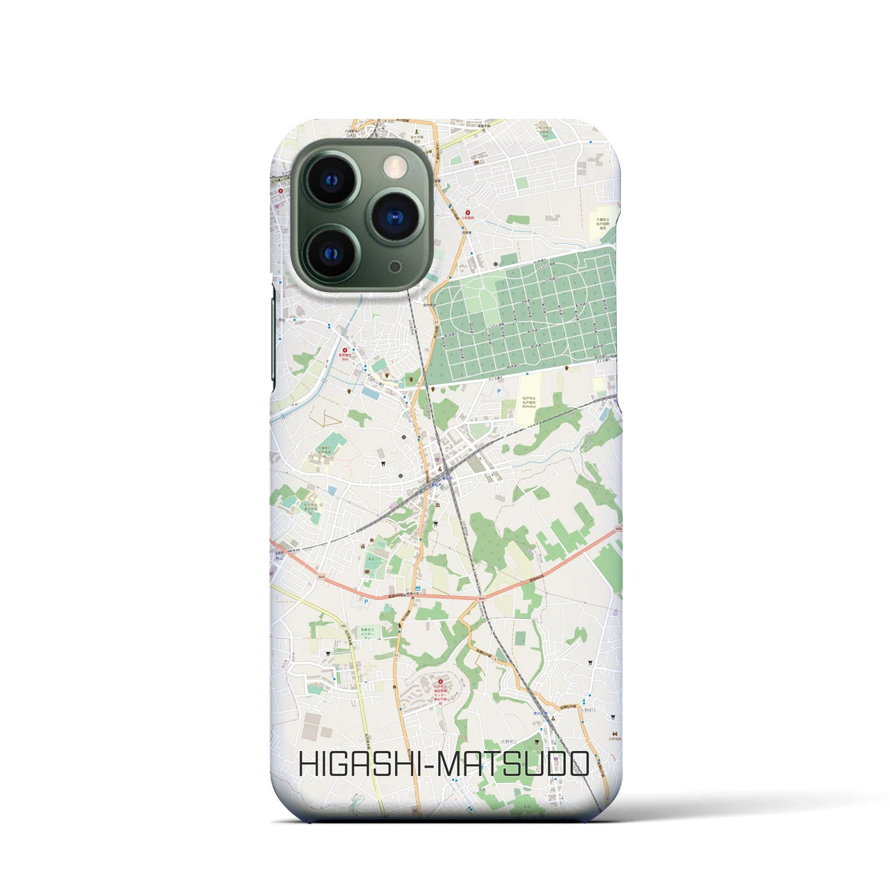 【東松戸(千葉県)】地図柄iPhoneケース(バックカバータイプ)