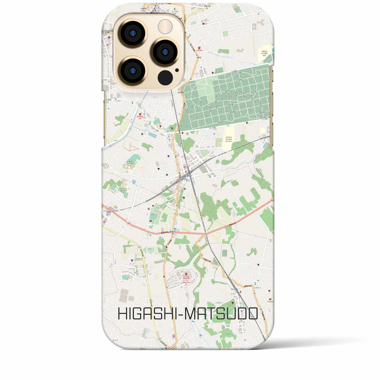 【東松戸(千葉県)】地図柄iPhoneケース(バックカバータイプ)