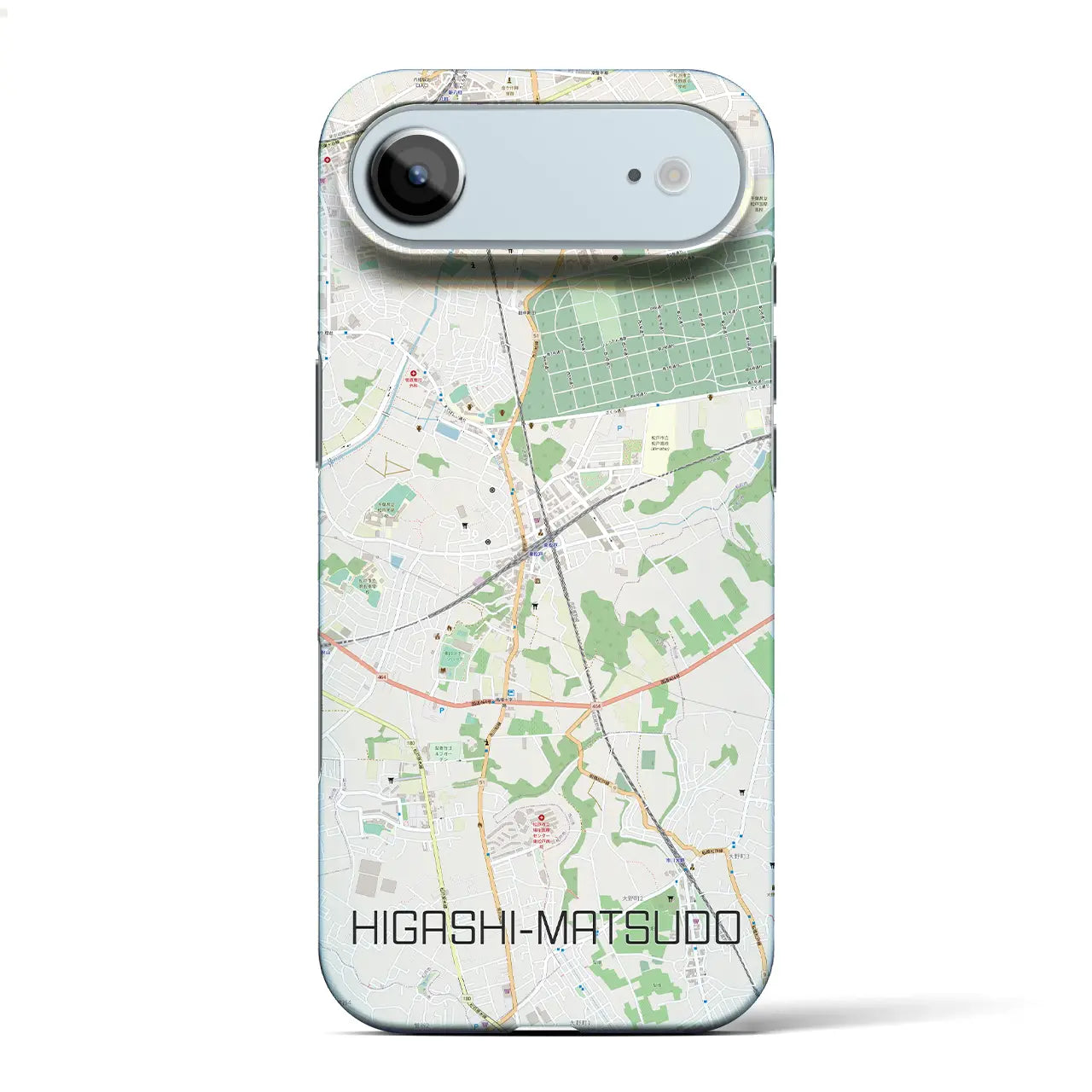【東松戸(千葉県)】地図柄iPhoneケース(バックカバータイプ)