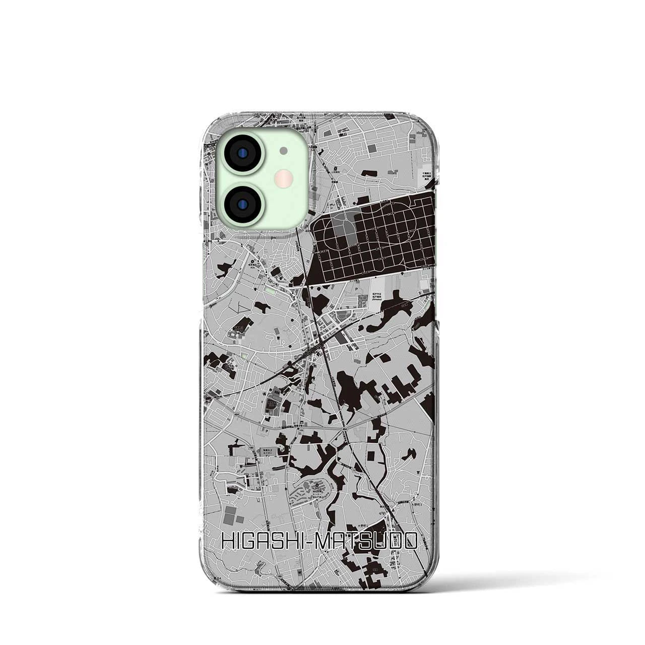 【東松戸(千葉県)】地図柄iPhoneケース(クリアタイプ)