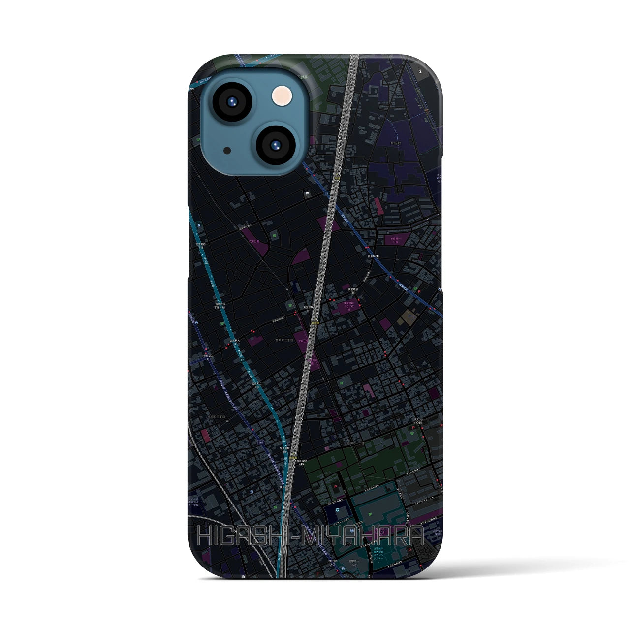 【東宮原(埼玉県)】地図柄iPhoneケース(バックカバータイプ)