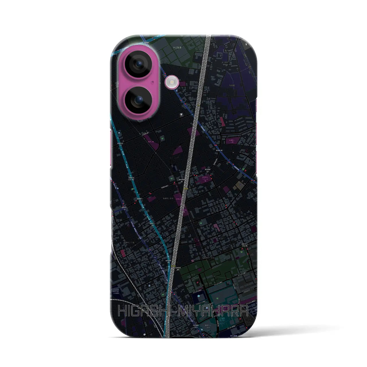 【東宮原(埼玉県)】地図柄iPhoneケース(バックカバータイプ)