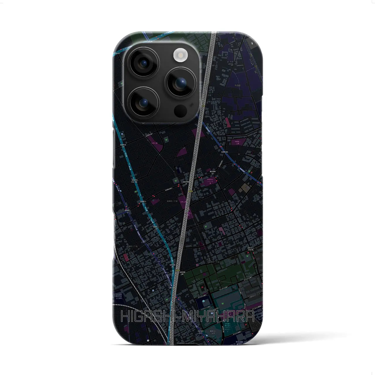 【東宮原(埼玉県)】地図柄iPhoneケース(バックカバータイプ)