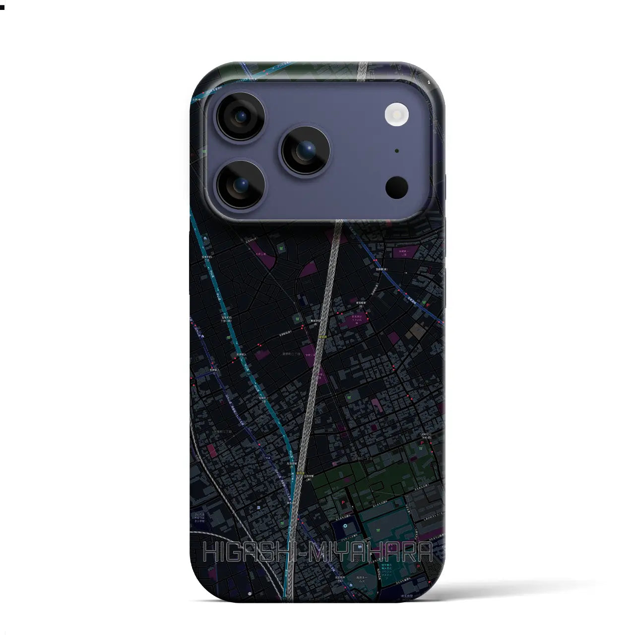 【東宮原(埼玉県)】地図柄iPhoneケース(バックカバータイプ)