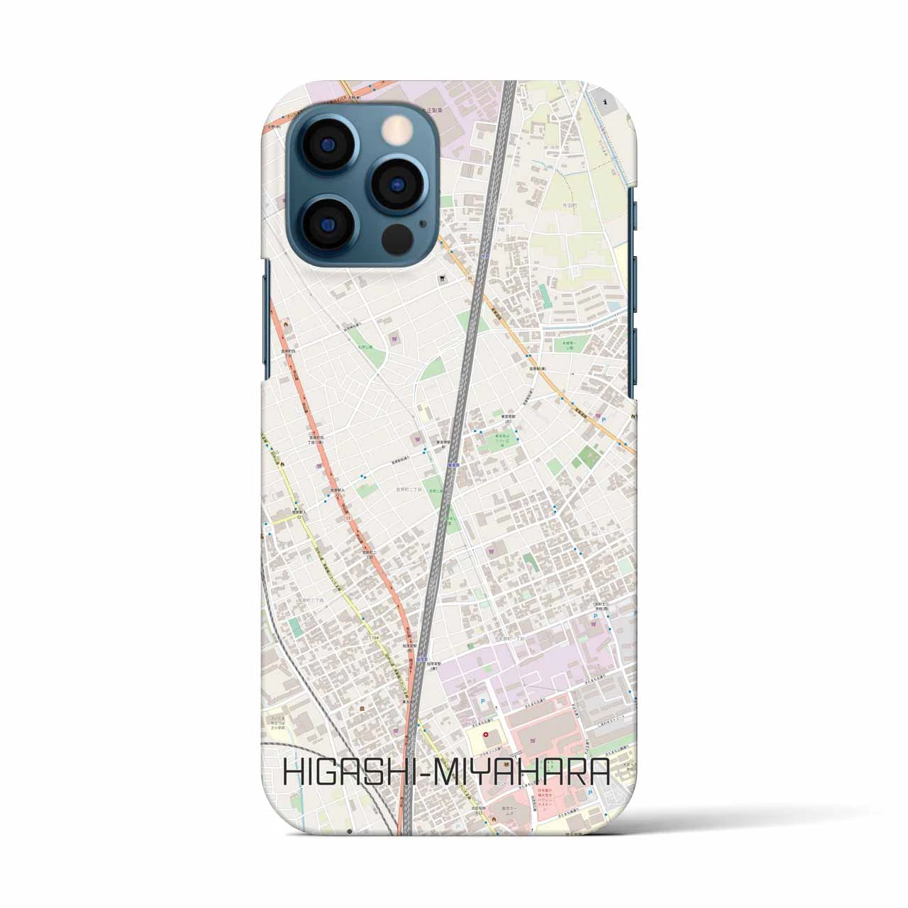【東宮原(埼玉県)】地図柄iPhoneケース(バックカバータイプ)