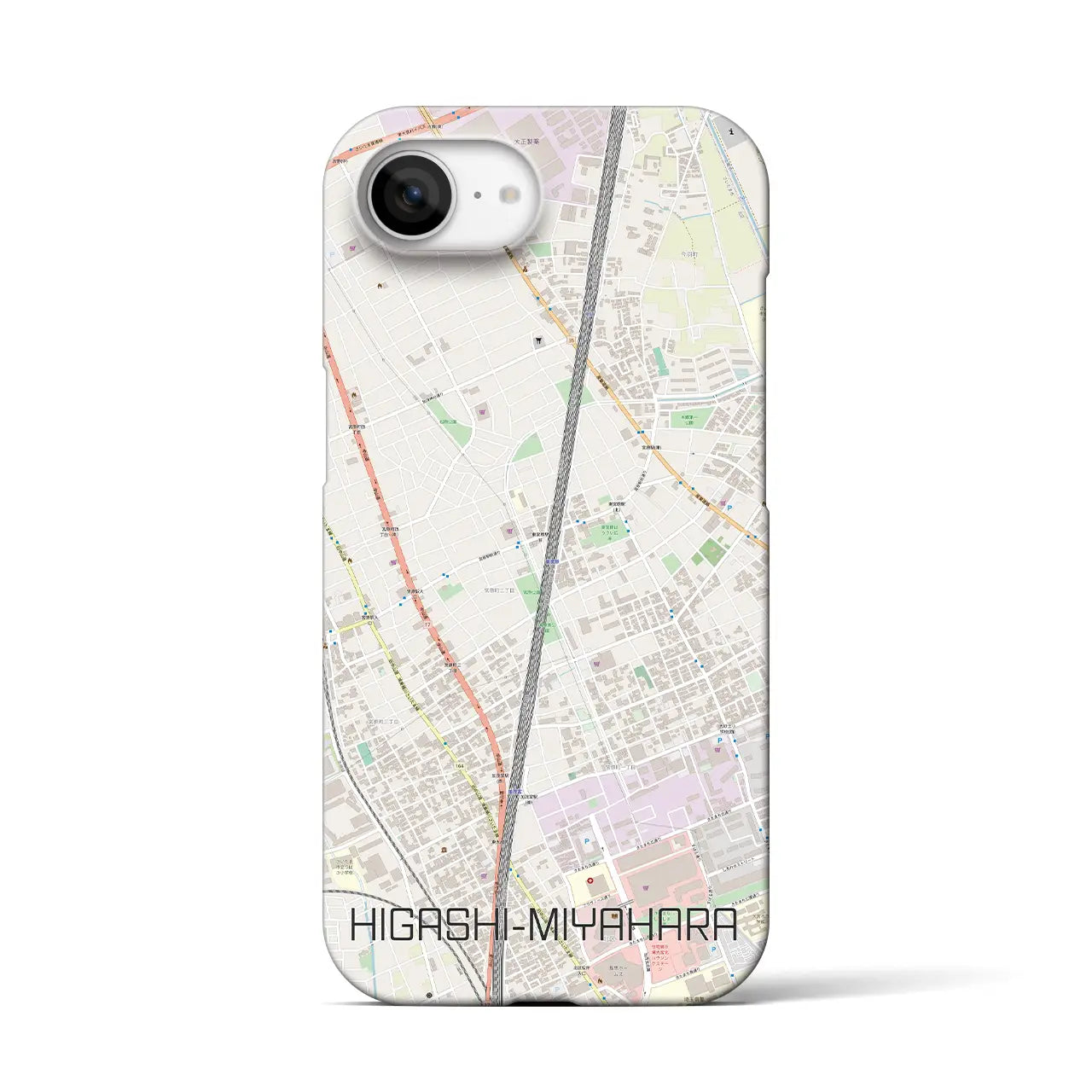 【東宮原(埼玉県)】地図柄iPhoneケース(バックカバータイプ)