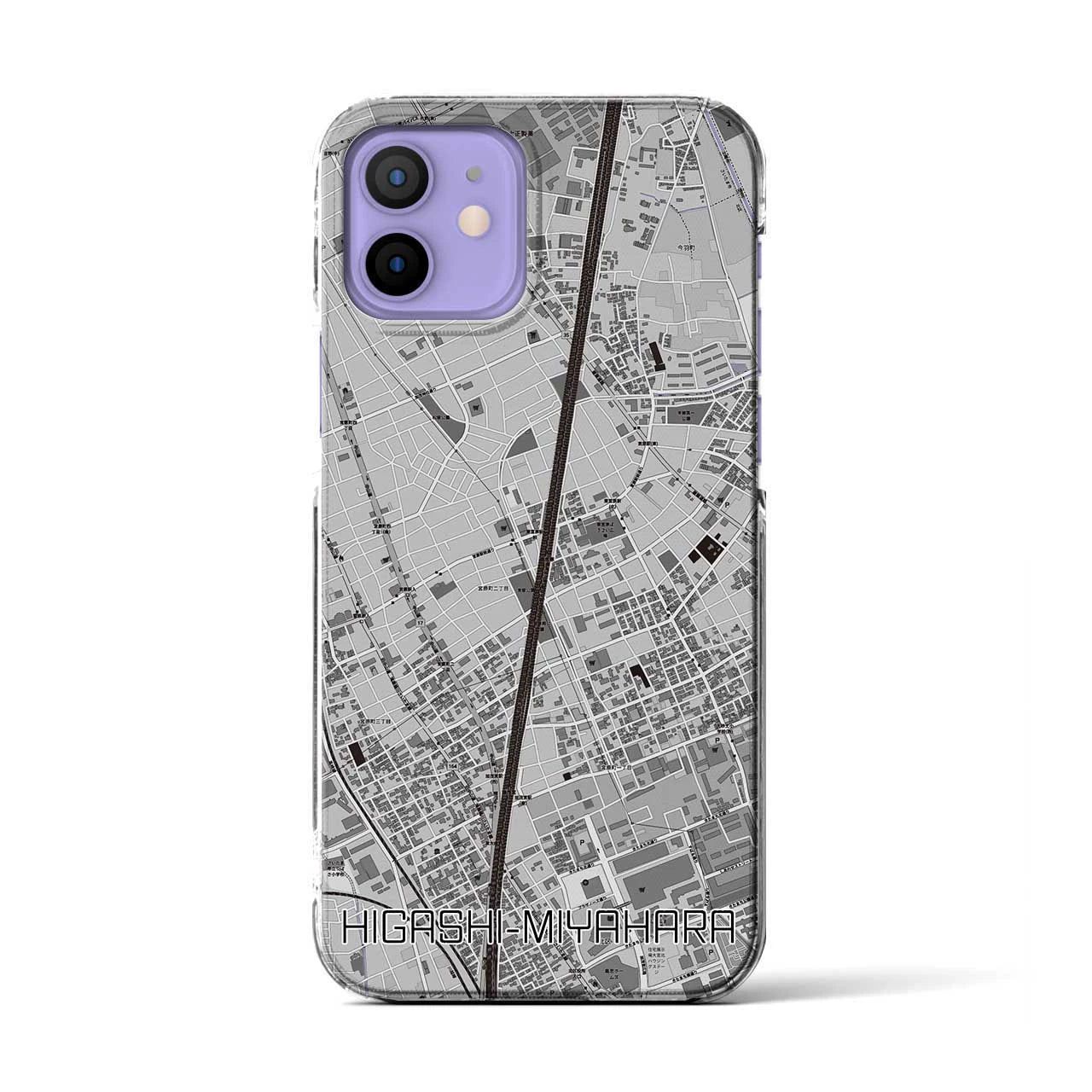 【東宮原(埼玉県)】地図柄iPhoneケース(クリアタイプ)