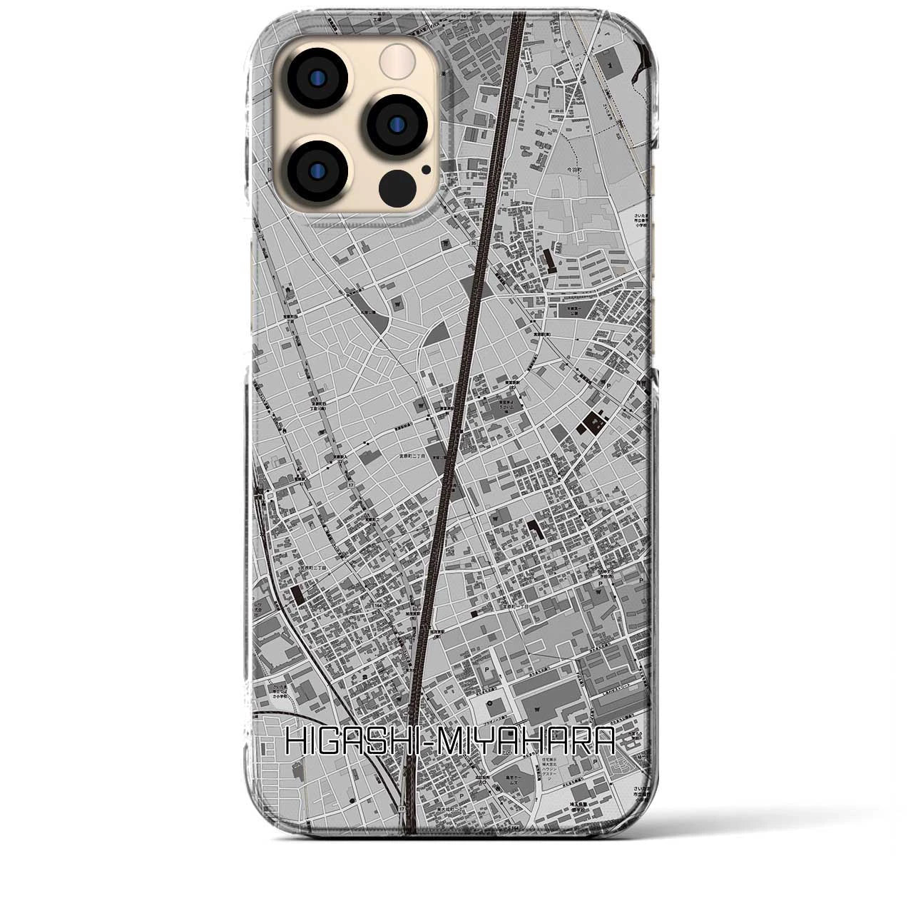 【東宮原(埼玉県)】地図柄iPhoneケース(クリアタイプ)