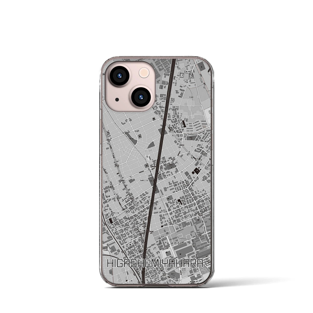 【東宮原(埼玉県)】地図柄iPhoneケース(クリアタイプ)