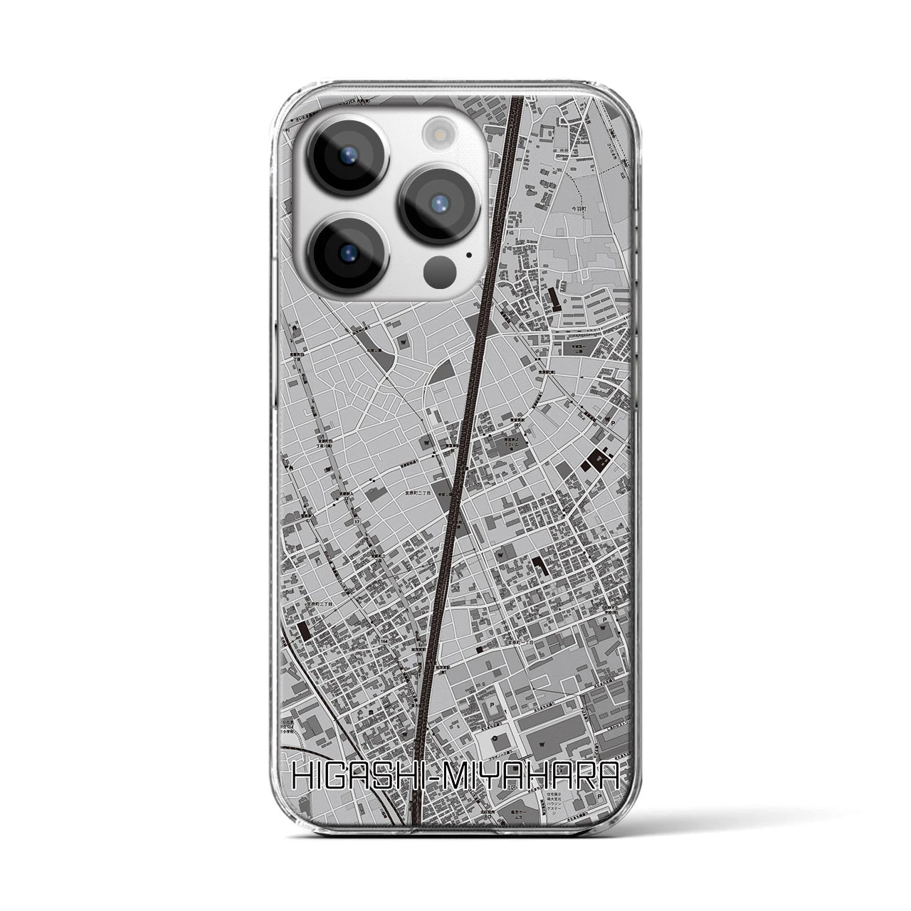 【東宮原(埼玉県)】地図柄iPhoneケース(クリアタイプ)