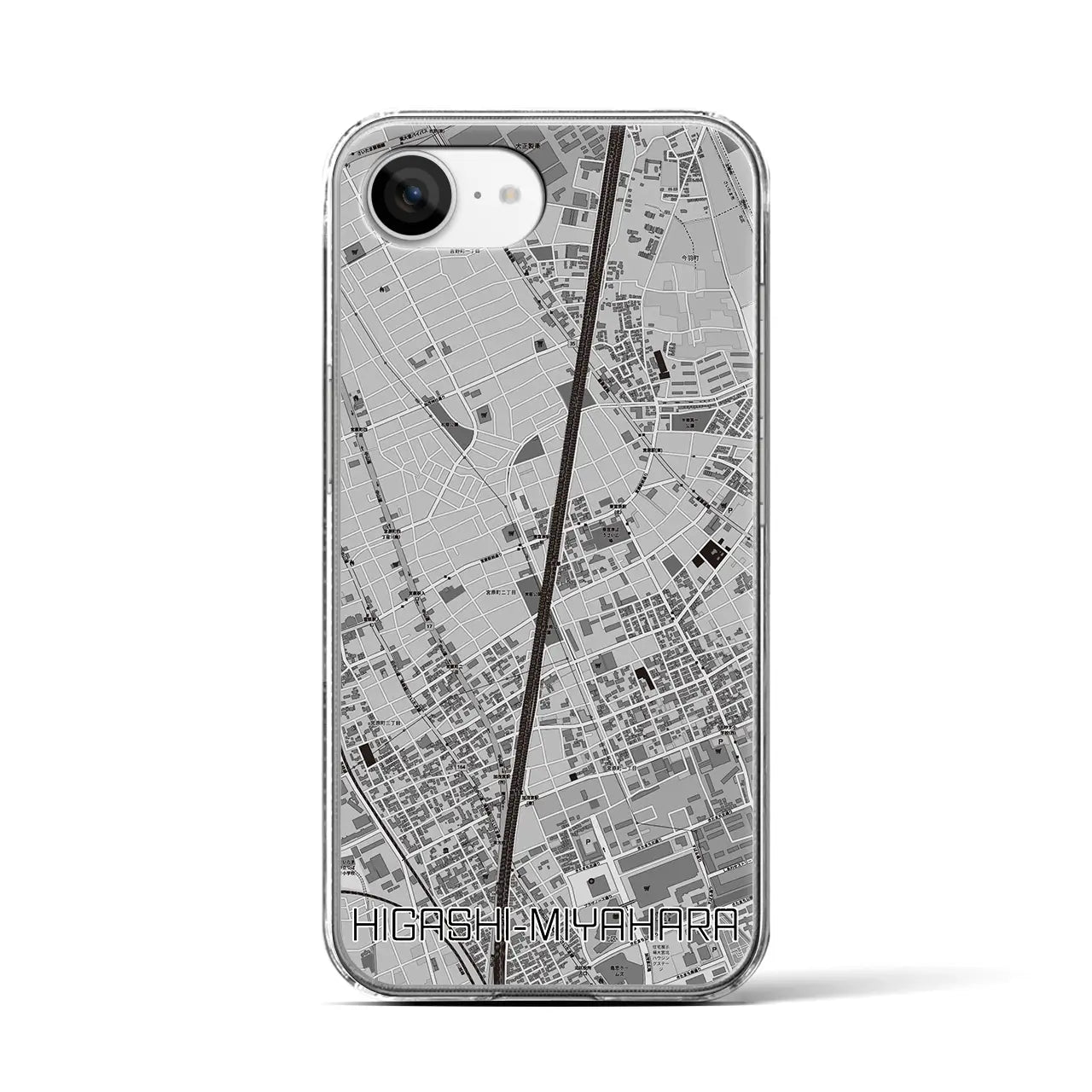 【東宮原(埼玉県)】地図柄iPhoneケース(クリアタイプ)
