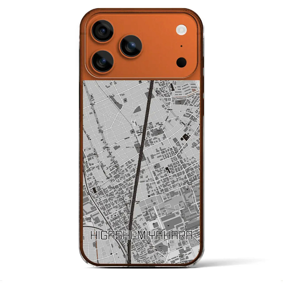 【東宮原(埼玉県)】地図柄iPhoneケース(クリアタイプ)