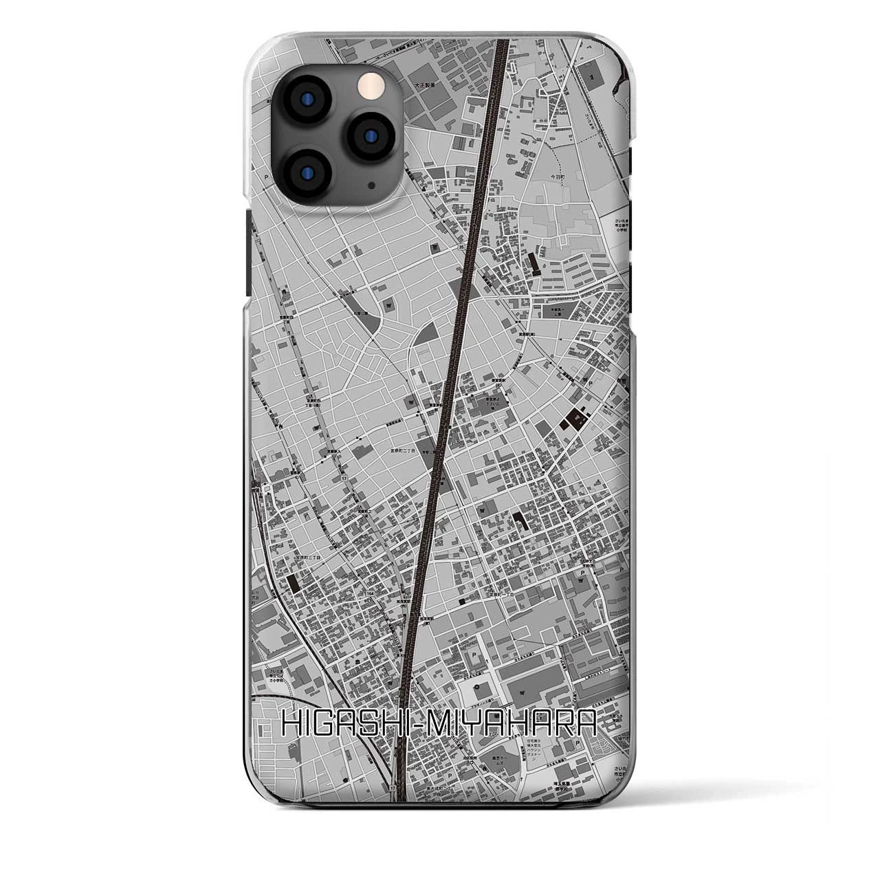 【東宮原(埼玉県)】地図柄iPhoneケース(クリアタイプ)