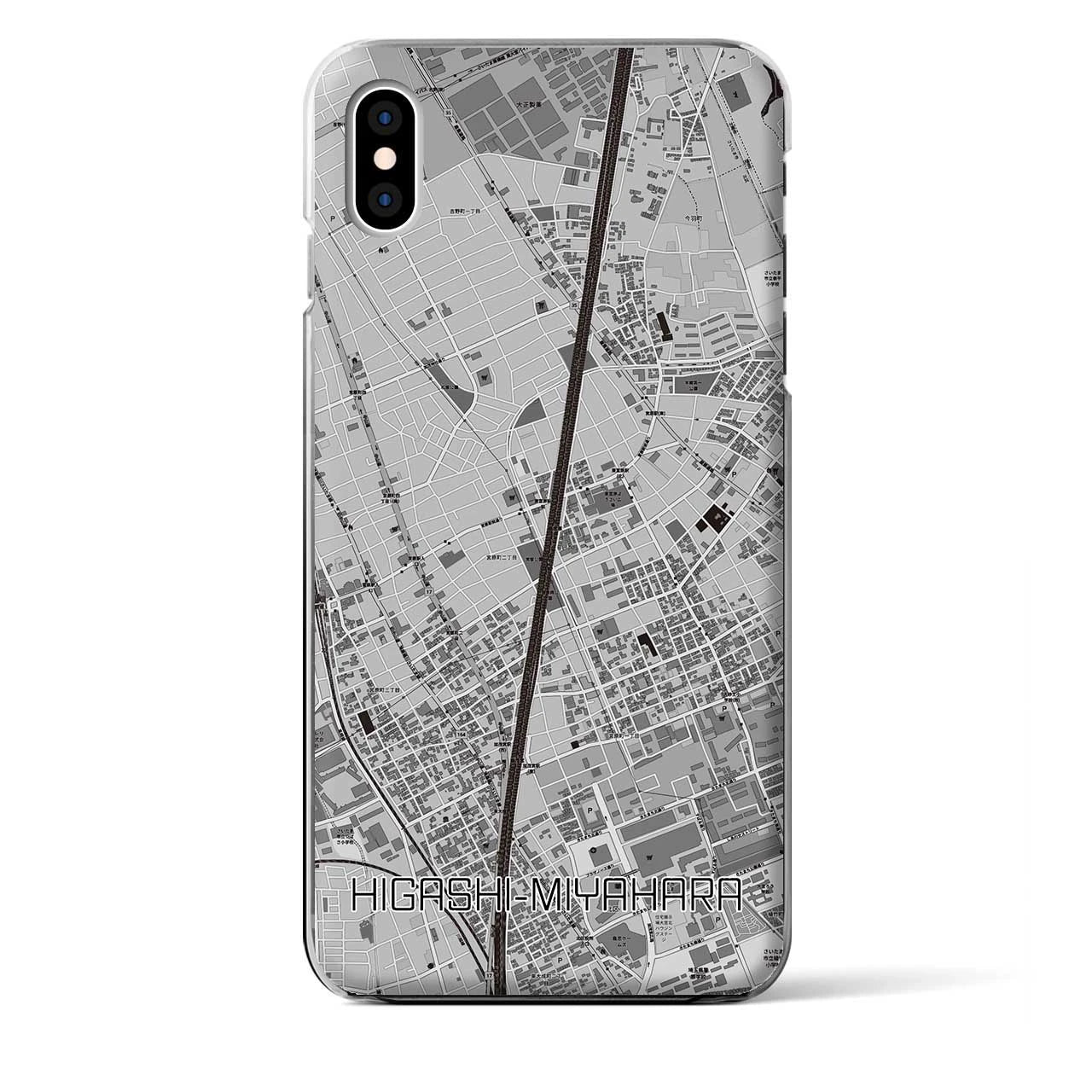 【東宮原(埼玉県)】地図柄iPhoneケース(クリアタイプ)