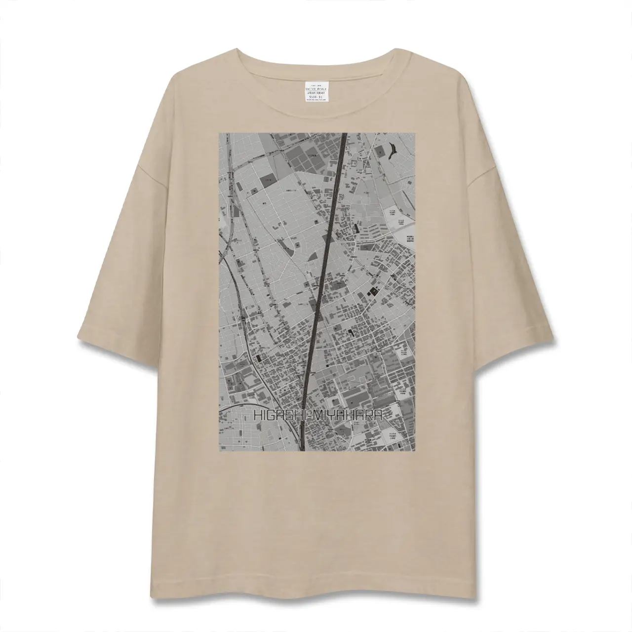 【東宮原(埼玉県)】地図柄ビッグシルエットTシャツ