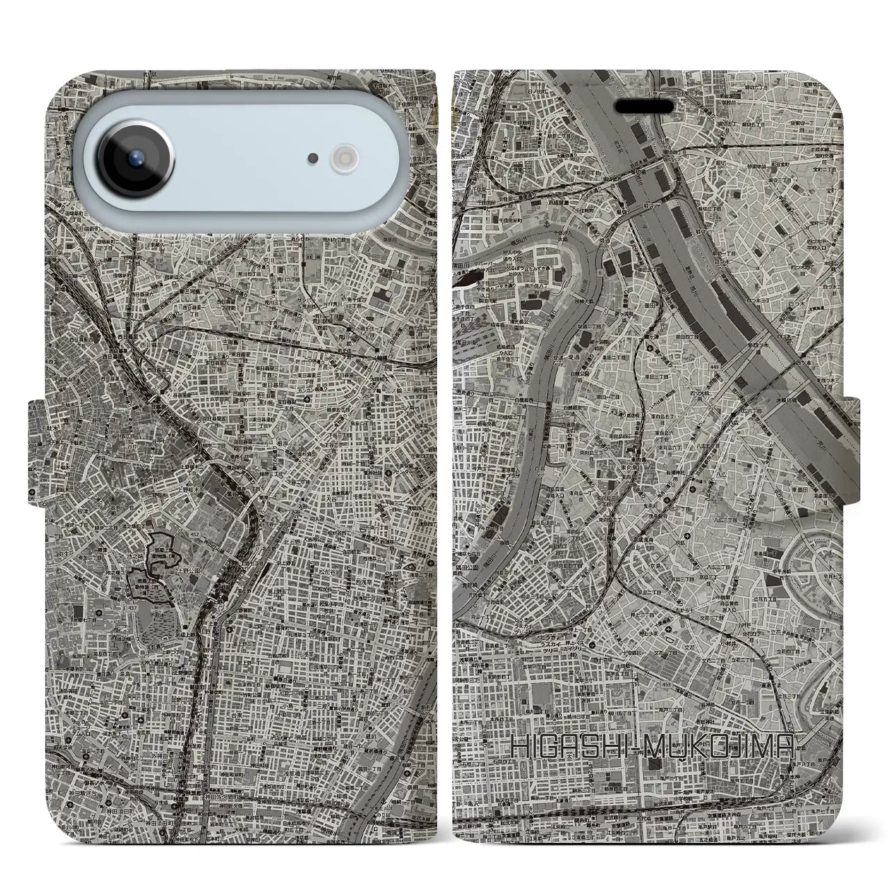【東向島(東京都)】地図柄iPhoneケース(手帳タイプ)